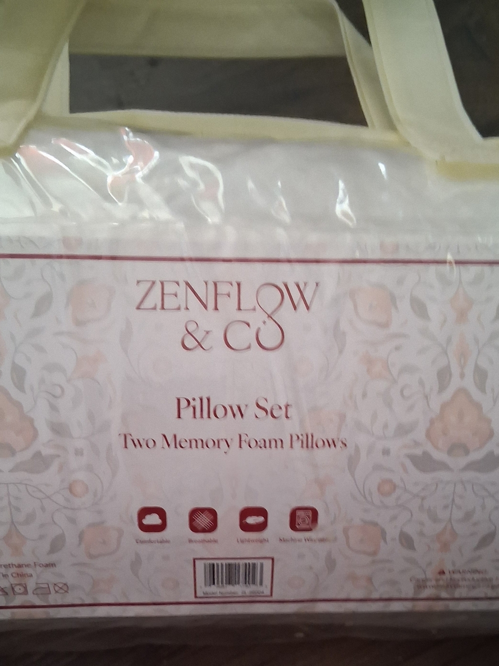 New Zenflow & Company White Memory Foam Pillow Set - 2 Pack GIFT